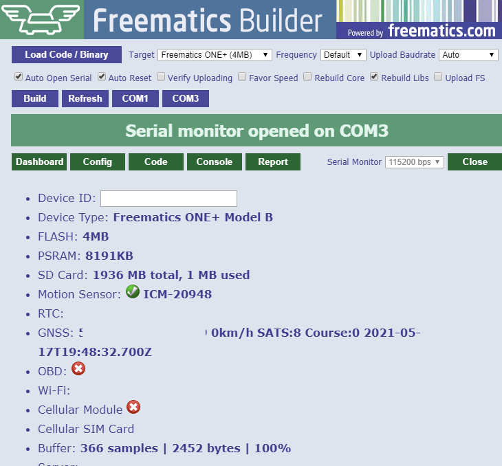 screenshot freematicsbuilder
