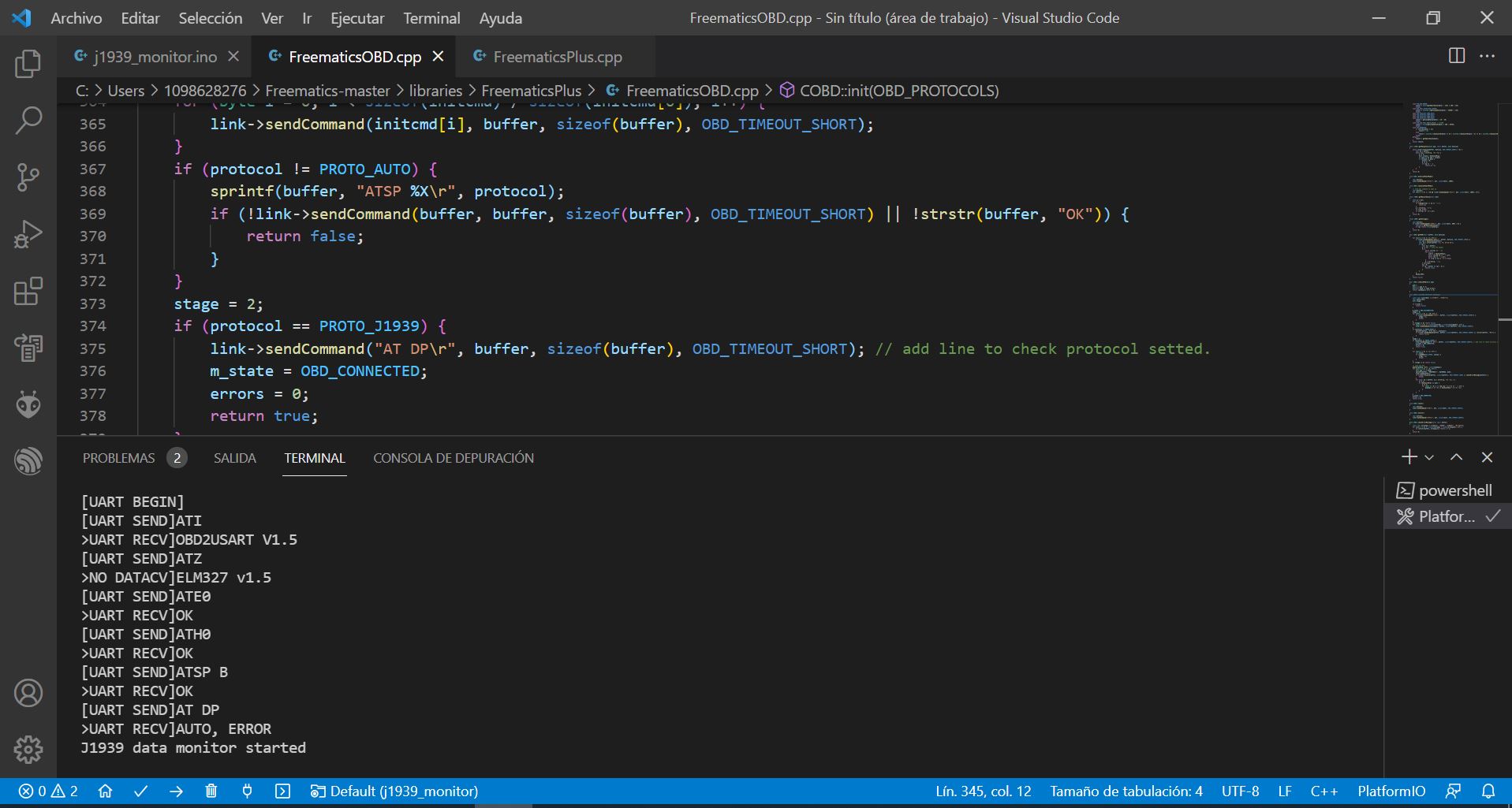 screenshot VS code