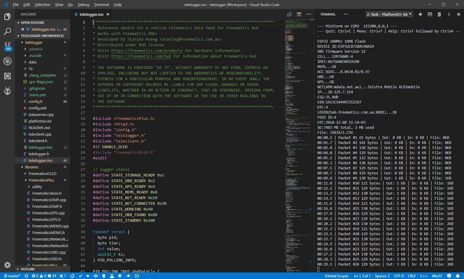 Config include. Freematics Traccar Edition. Out файл.