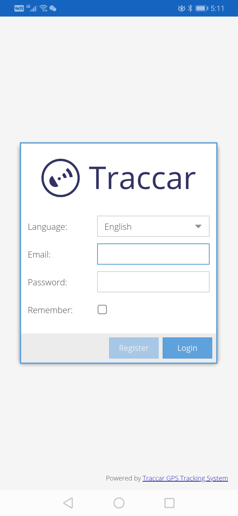 traccar reset password